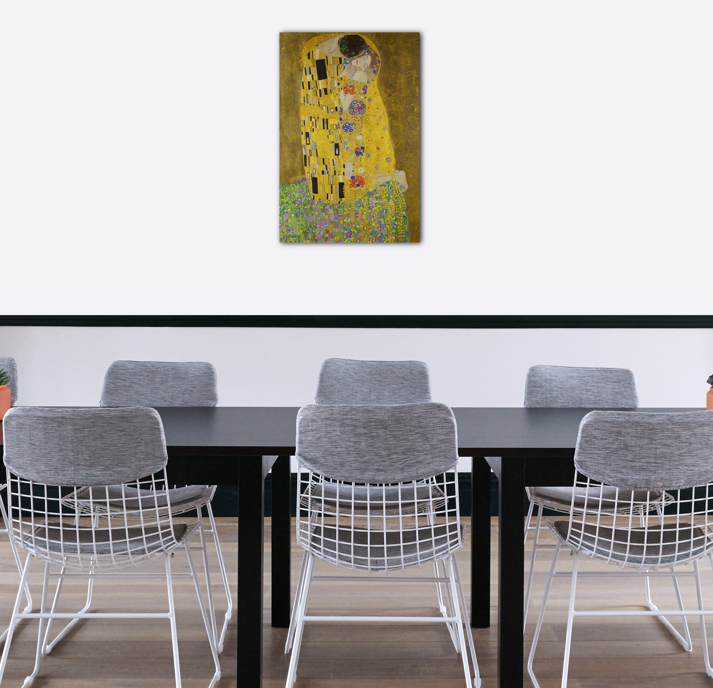 Impression sur toile (60x80cm): Gustav Klimt - Le baiser (1907-1908)