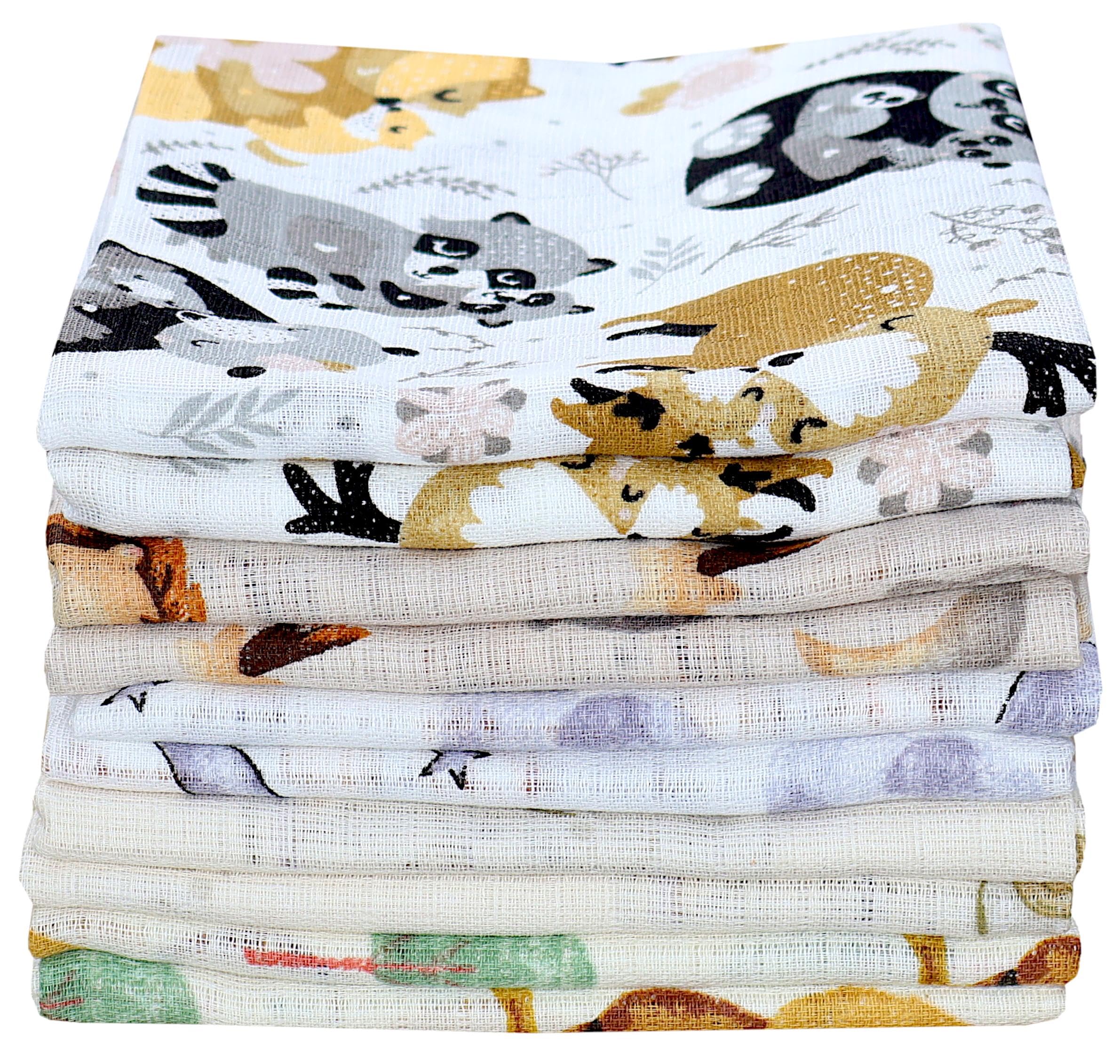 TupTam Pieluchy muślinowe dla niemowląt, 70 x 80 cm, 5 sztuk / 10 sztuk, kolor: Unisex 7, liczba części: 10 sztuk