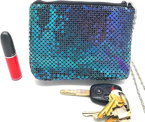 Miniatura 3 de Bolso cruzado de noche de malla metálica para mujer pequeña para fiesta o uso diario
