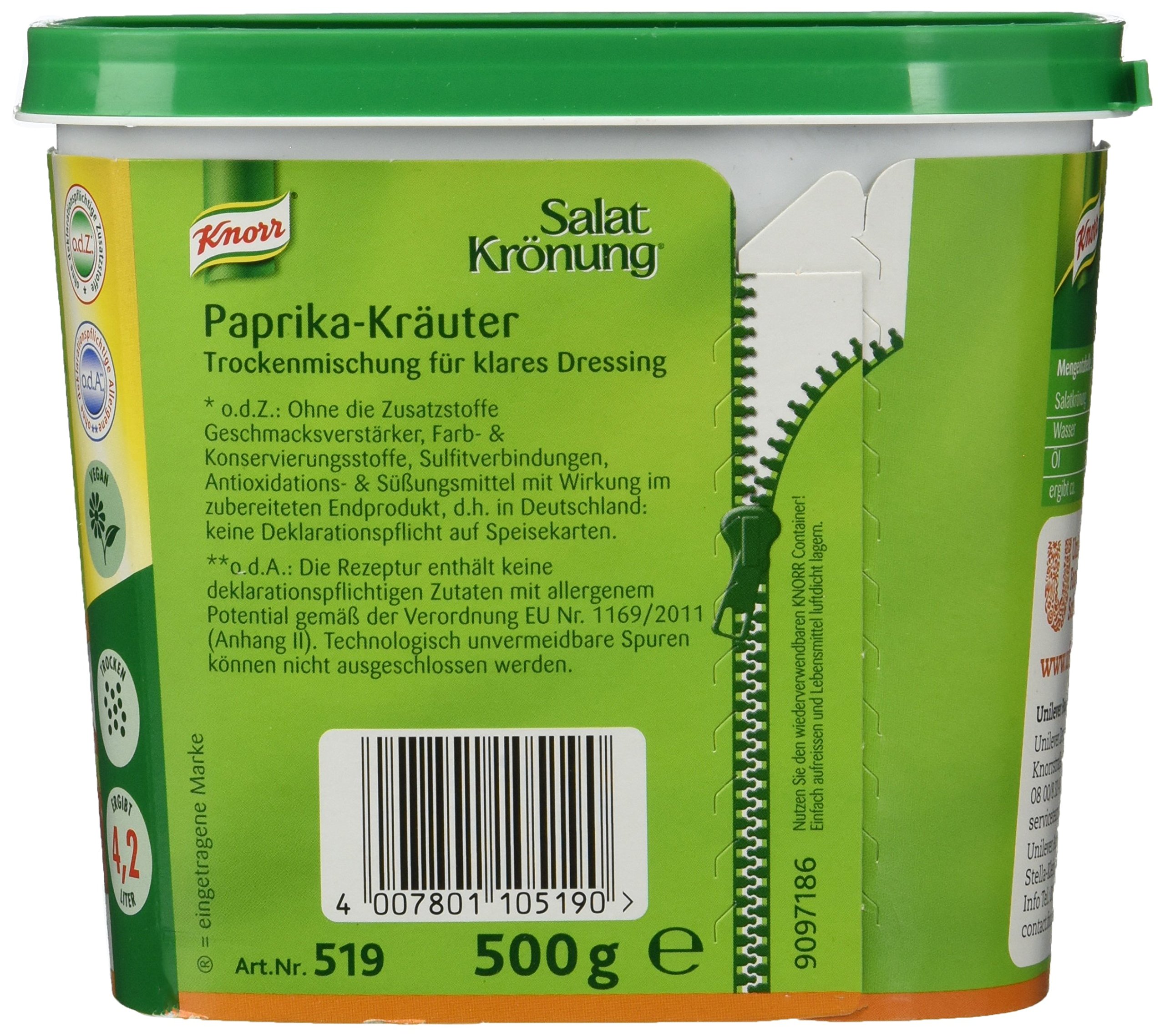 Knorr Salatkrönung Paprika-Kräuter 500 g, 1er Pack (1 x 0.5 kg)