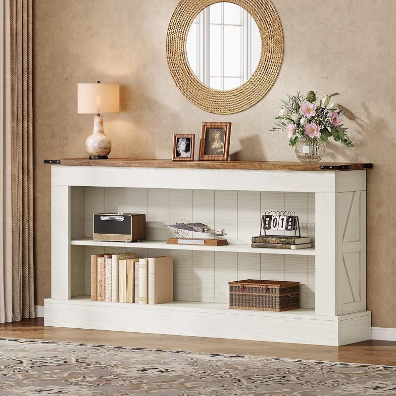 Tribesigns 63" Console Table, 3-Tier Entryway Table with Storage Shelves image 3