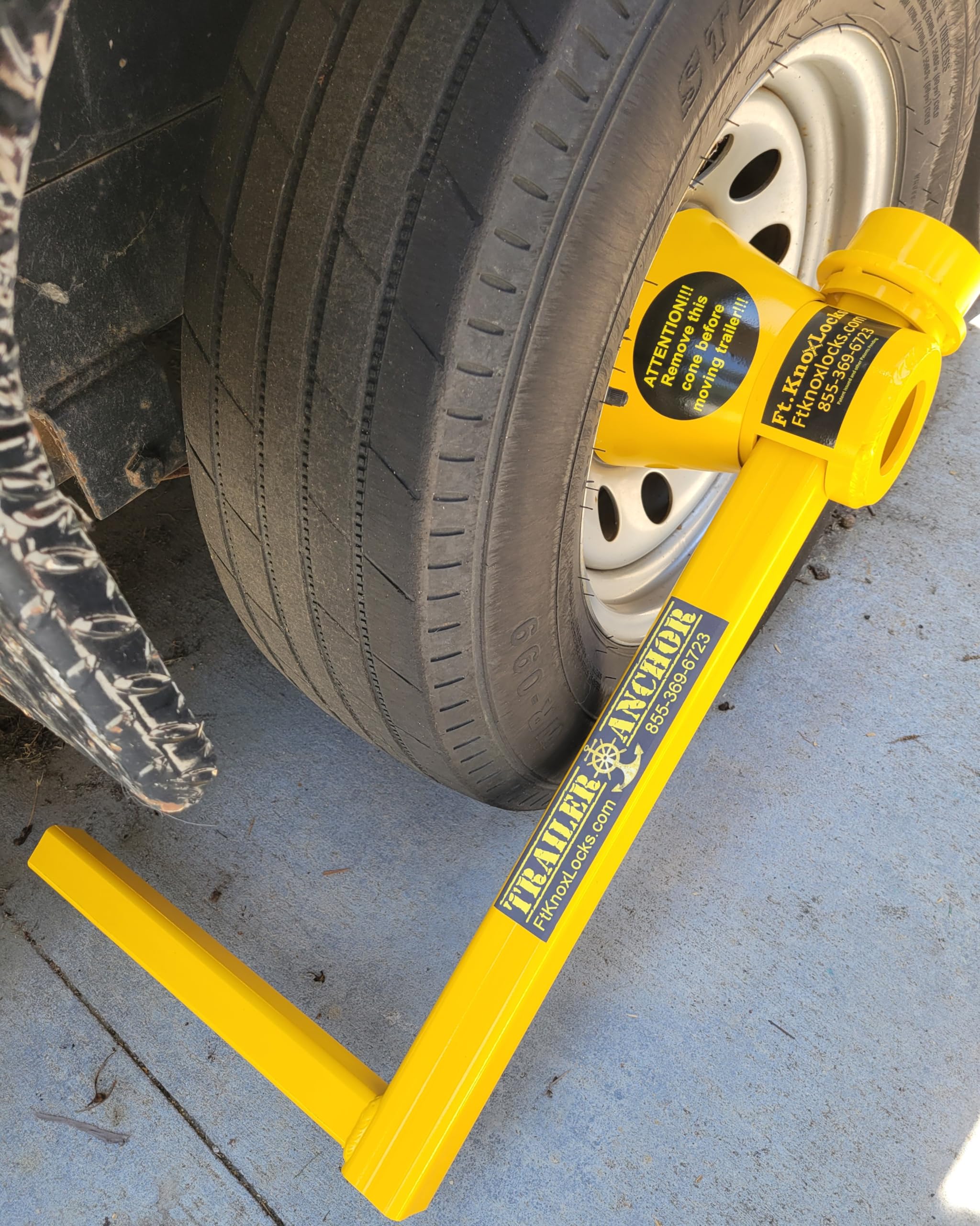 6 Lug Trailer Anchor (Wheel Lock) (with Abloy Sentry in Aluminum)