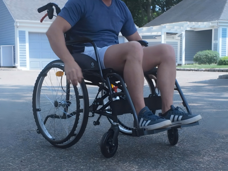 Wheelchairs for Adults, WHLICKS 2025 Premium Comfortable Transport Wheelchair Lightweight Foldable,25lb Portable Transfer Chair for Seniors with Swing-Away footrests and Anti Tipper, 264lb Capacity