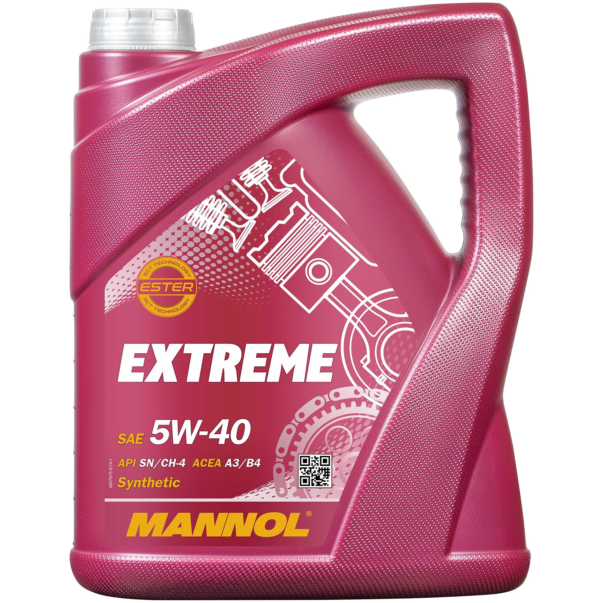 Mannol Extreme 5W-40 - Aceite para motor (15 L, 3 unidades, aditivo)