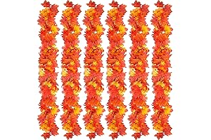 6 Pcs Fall Maple Leaf Garland for Autumn Season