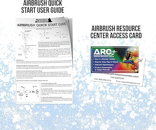 Miniatura 6 de Master Airbrush Cool Runner II Kit de cepillo de aire con compresor de aire doble ventilador, juego de aerógrafo de alimentación por gravedad y