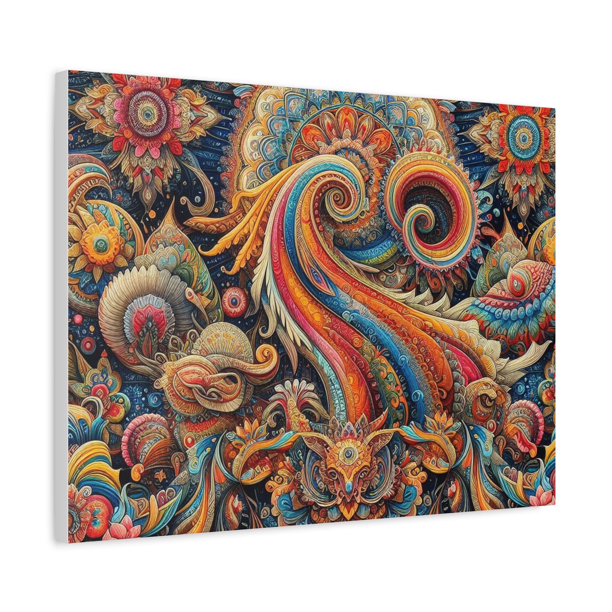 Vividly Multicolored Tapestry Wall Hanging - 24 * 18 inch Matte Canvas Wall Art - Made in USA