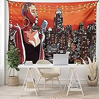 Vista 27 de Ambesonne Tapiz de cornamentas, cervatillo de ciervo de cola blanca en el desierto en el campo, tema de caza rural, colgante de pared