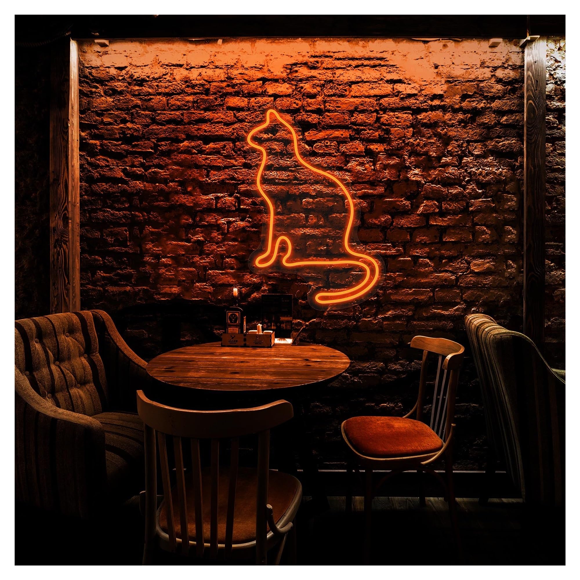 Shouxi D Sign Lamp Cat Neon Sign, Light Up, Ki Door Ecor, Nursery, Wall Art 28Cmx40cm(D)