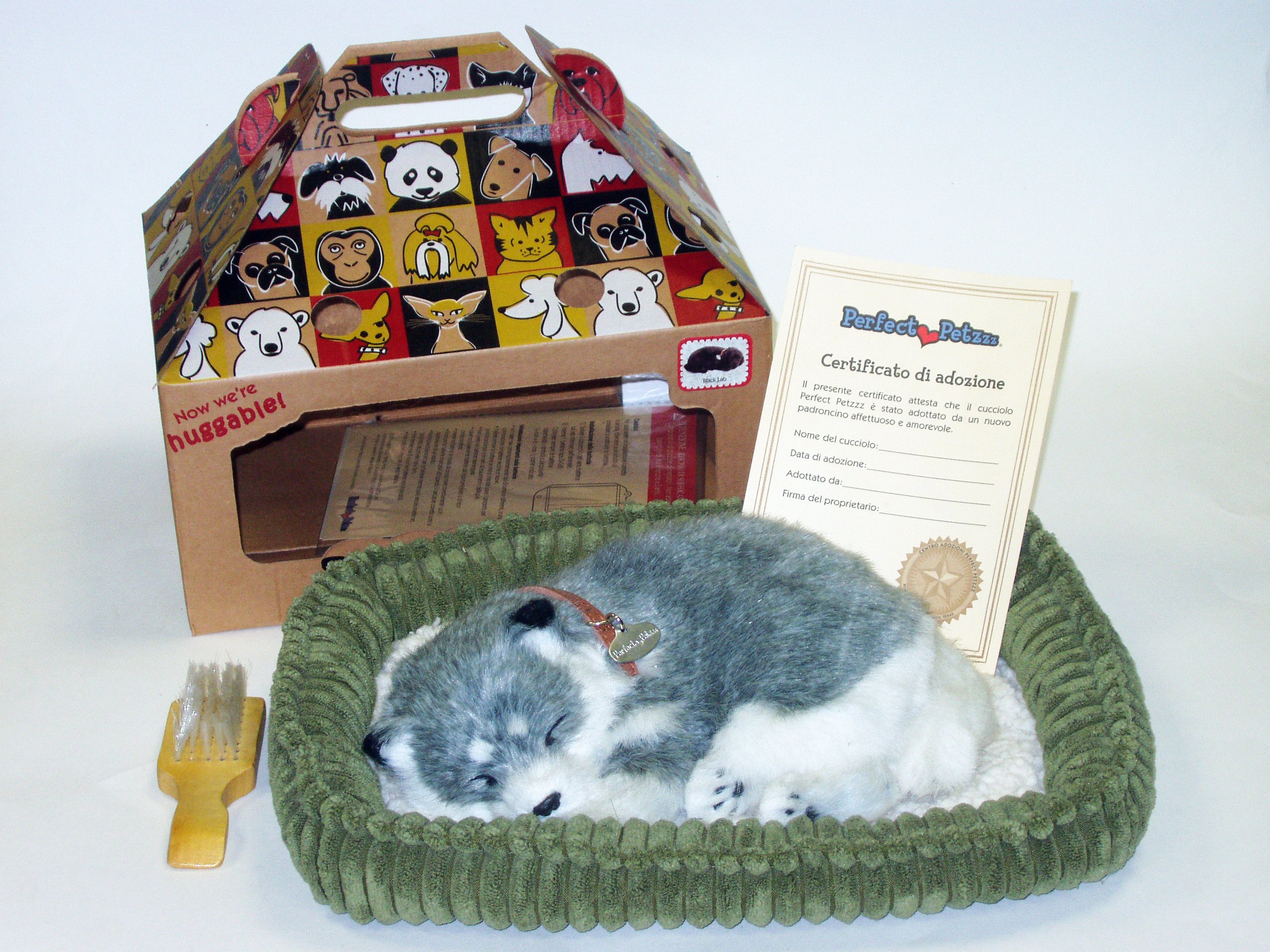 Perfect Petzzz Alaskan Husky The Original Breathing Pet New Huggable Soft Version Plush Toy Gift Bundle