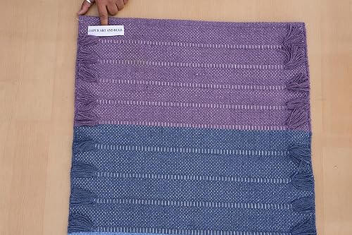 Miniatura 10 de Jaipur Art And Rugs Tapete de yoga de algodón de 15 de grosor, 72 x 24 pulgadas, ecológico, antideslizante, para hombres y mujeres, con correa de