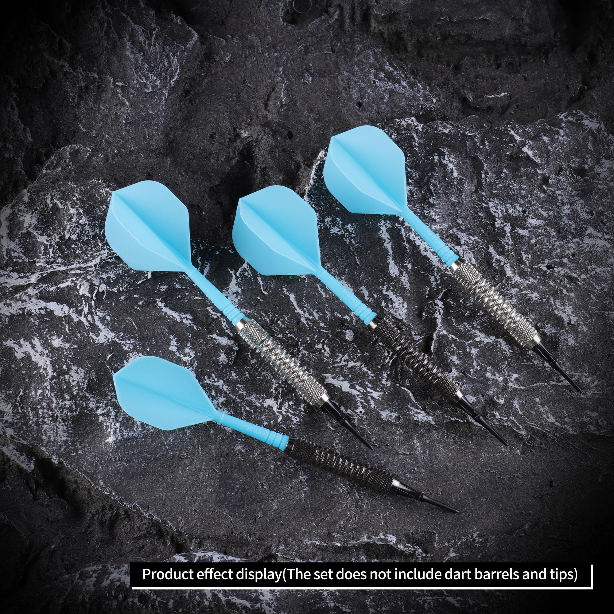 CyeeLife Plumas de Dardos integradas y cañas para Dardos, Precision Moulded 2 en 1 y cañas de Dardos, vástago de Dardos, Accesorios Profesionales para Dardos, Paquete de 9
