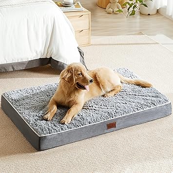 Western Home Dog Beds for Large Dogs, Extra Large Dogs, Medium Dogs, with Washable Waterproof Cover, Egg Crate Foam Orthopedic Dog Bed, Dog Mattress for Crate Pad with Nonslip Bottom Pet Mat