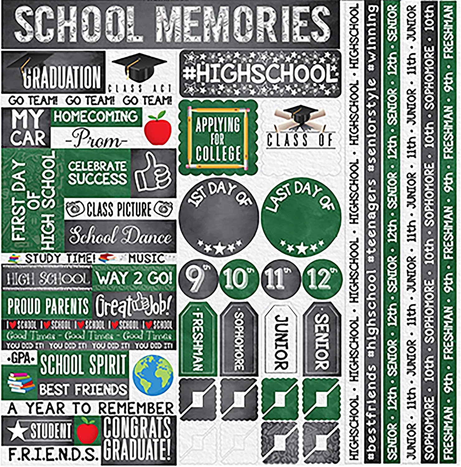 Amazon.com: Reminisce You've Been You've Been Schooled Variety Stickers ...