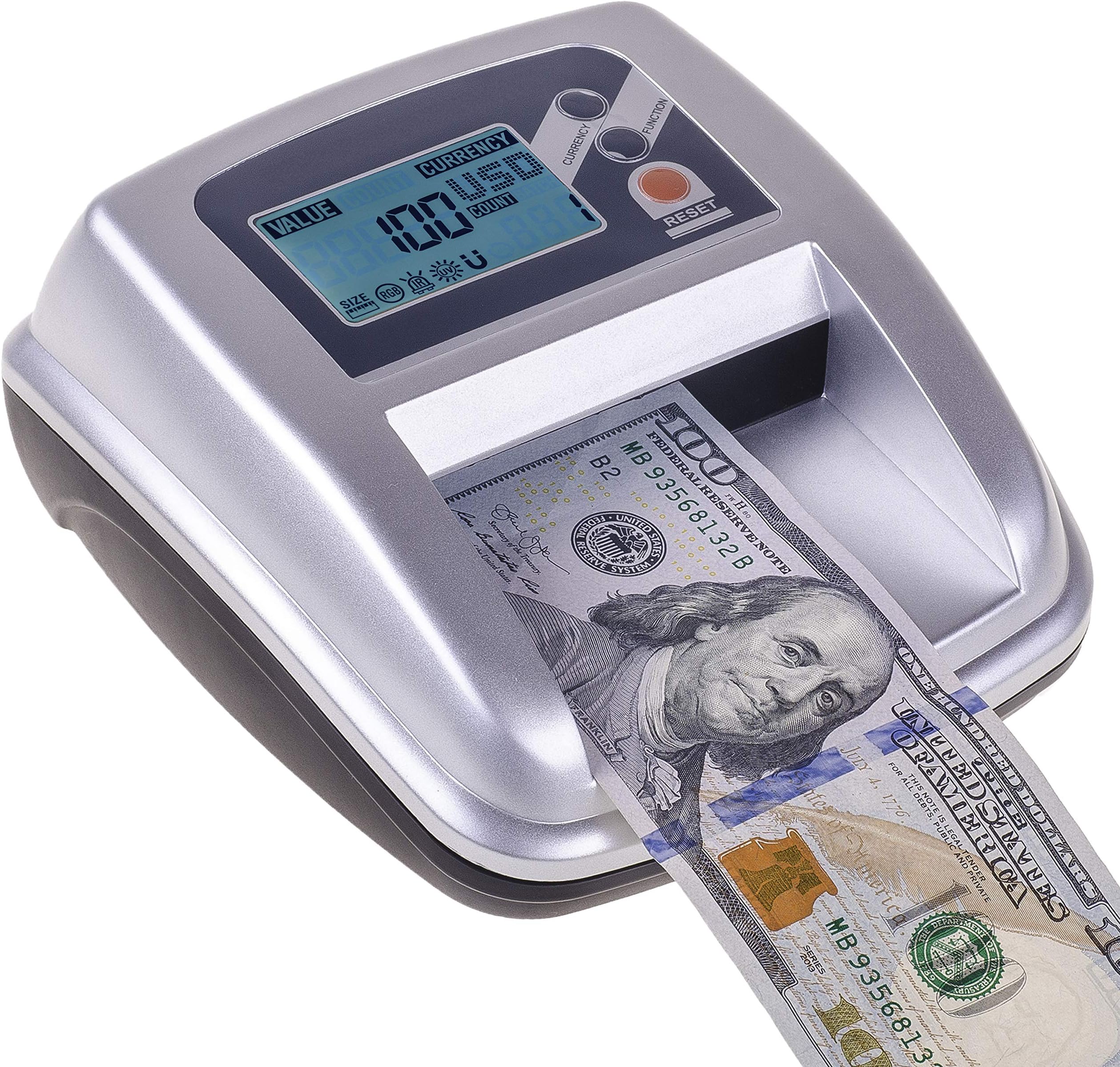 3 in 1 New Counterfeit Bill Detector & Counter with 5 Detection Modes & Bonus Counterfeit pens