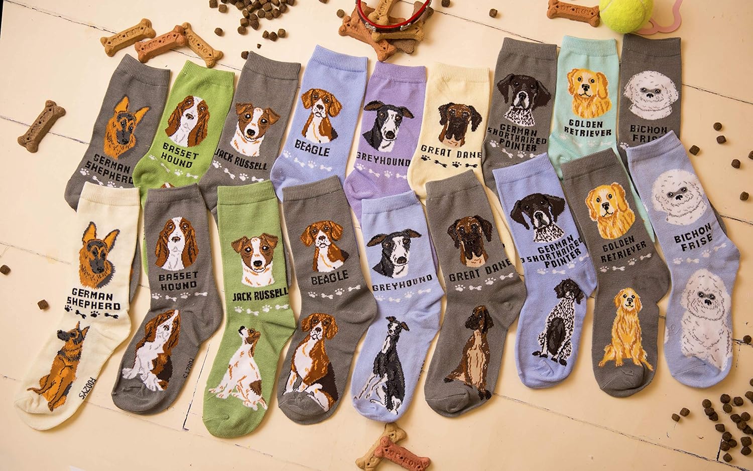 Foozys Unisex Crew Socks | Canine/Dog Collection | French Bulldog - Image 4