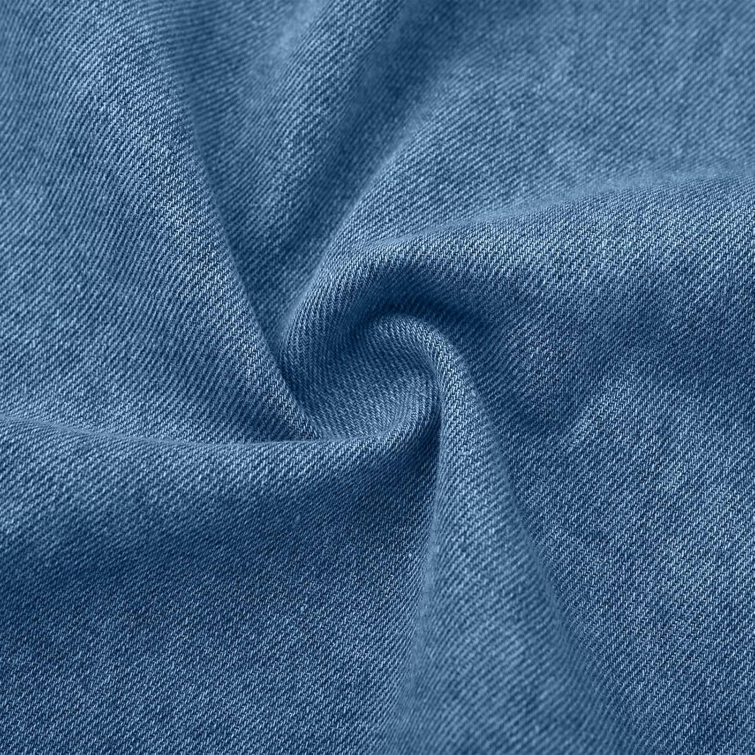 HGps8w Two Piece Shorts Sets for Women Summer Denim Outfits Short Sleeve Loose Button Down Lapel Shirts Vacation Clothes