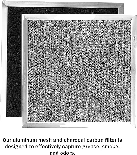 Miniatura 5 de Filtro de repuesto para campana extractora compatible con Broan Nutone 41F, 97007696, 97005687 - Filtro de malla de carbón de carbón de aluminio