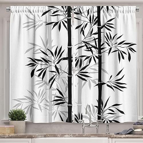 Ambesonne - Paneles de cortina multicolor para cocina