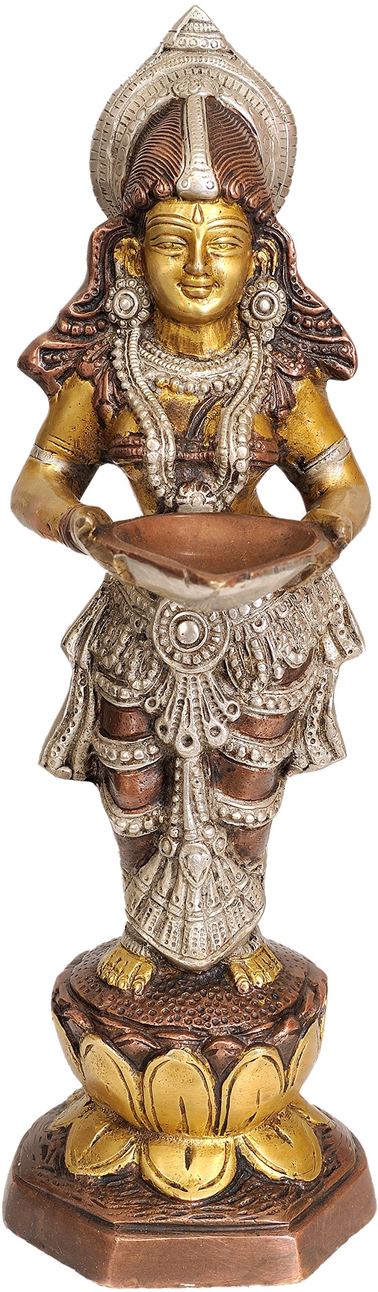 Exotic IndiaDeep Lakshmi - Brass Statue