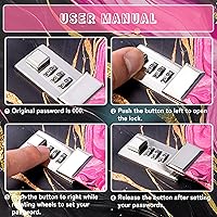 Vista 9 de CAGIE Diario con candado para niñas, kit de diario rayado rellenable A5 con contraseña y candado, lindos regalos de Navidad y cumpleaños para niñas