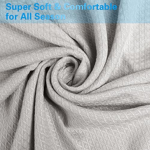 Miniatura 10 de AmyHomie Manta refrescante tamaño Queen, 100% rayón derivado de la manta de punto gofre de bambú, manta de verano fresca para personas que duermen