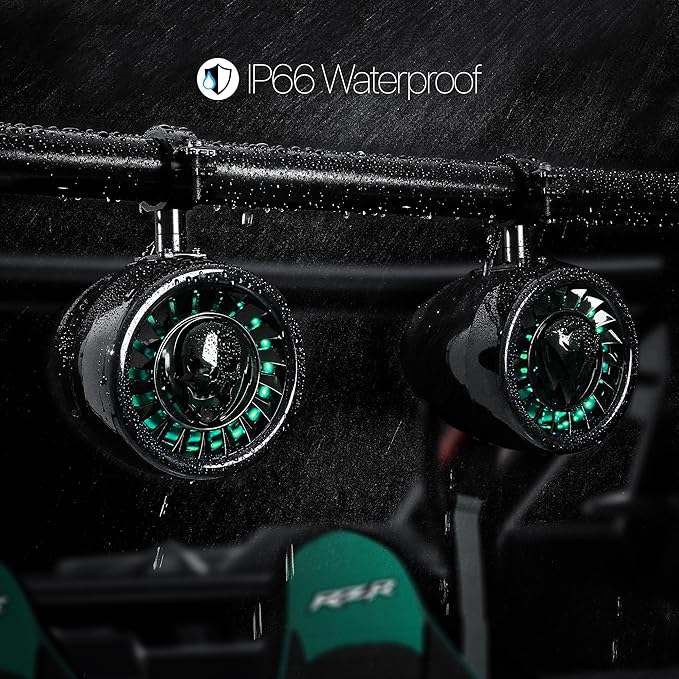 Sistema de Audio Bluetooth GoHawk UTV IP56 con 4 Parlantes y Amplificador miniatura 2