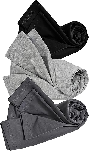 Miniatura 6 de Natural Uniforms Camiseta Under Scrub para mujer, cuello redondo, manga larga, paquete de 3, paquete múltiple de 3