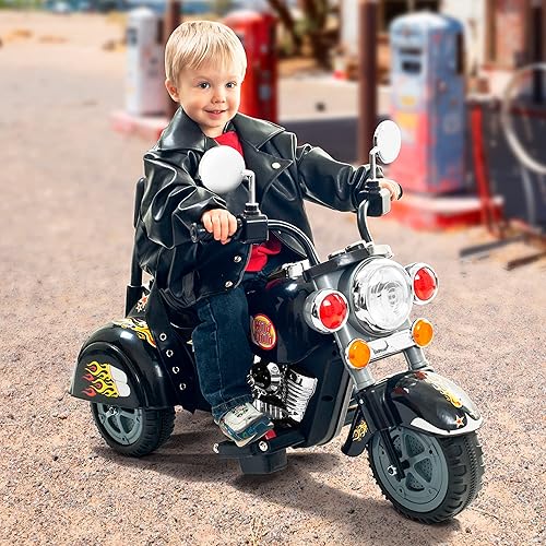 Miniatura 6 de Motocicleta Chopper de 3 ruedas para niños, triciclo, funciona a pilas, juguete de paseo de Lil 'Rider, juguete de paseo para niños y niñas