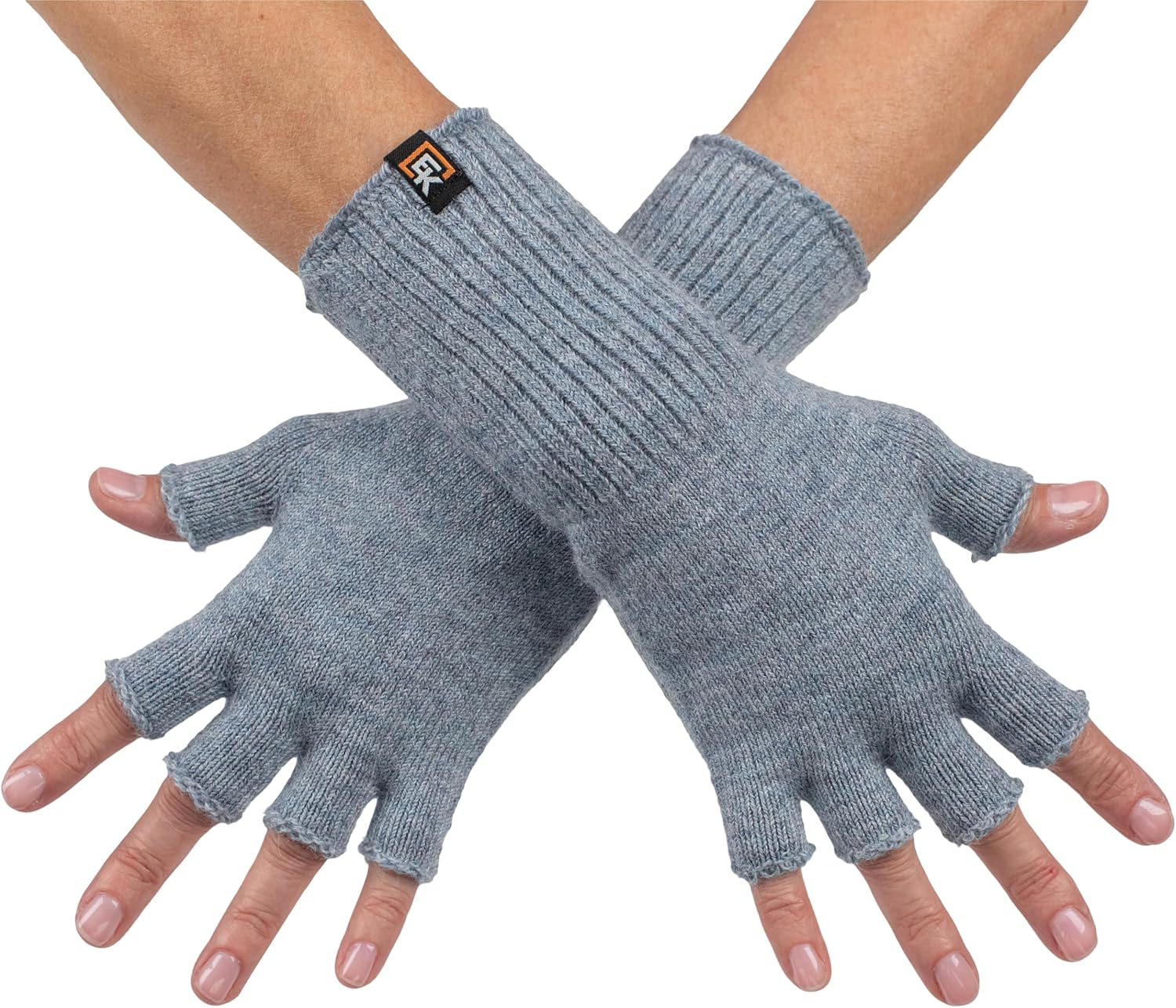 Evolution Knitwear Alpaca Knit Fingerless Gloves - Made in the USA - Super Soft Baby Alpaca - Small