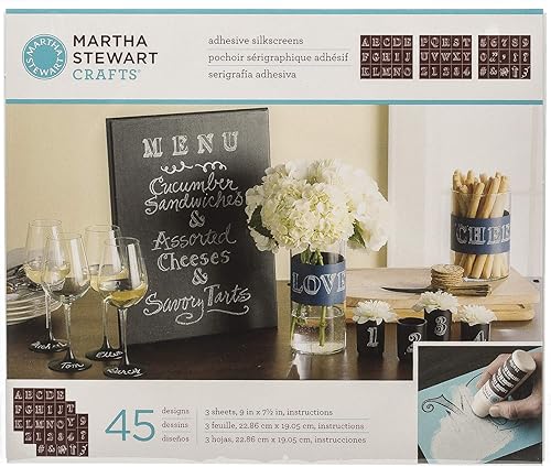 Miniatura 1 de Martha Stewart Artesanía Martha Stewart Bodoni alfabeto serigrafía plantilla