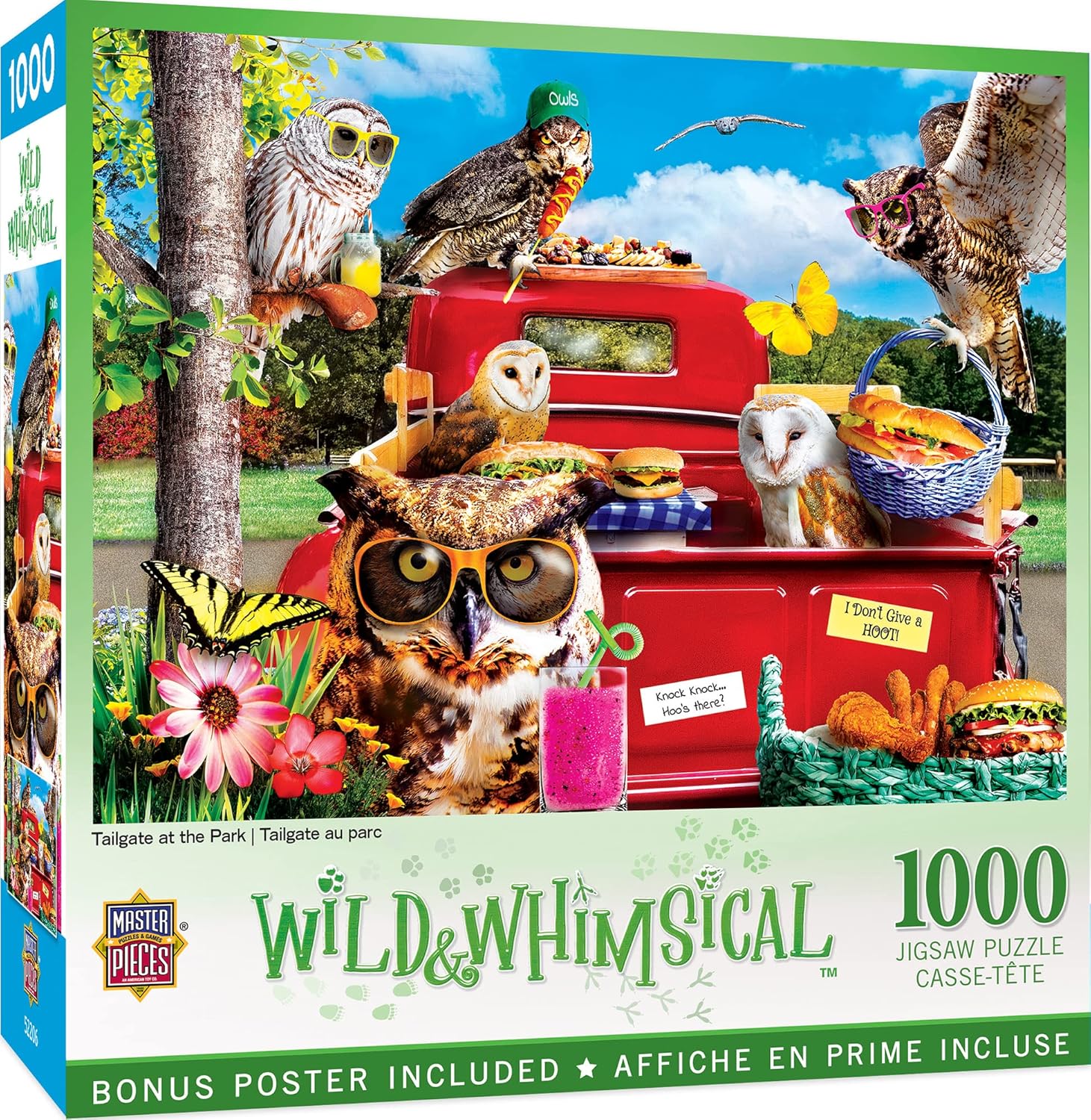 MasterPieces - 1000 Piece Jigsaw Puzzle, Birthday Party, Funny Animals, Activity for Adults, Family, Kids, Matte Finish, 19.25" x 26.75"