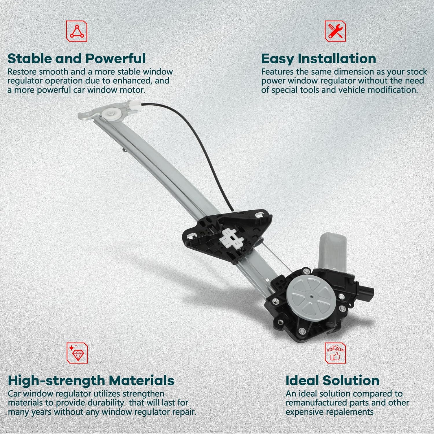 FINDAUTO Front Right Side Power Window Regulator with Motor Replacement for 2009-2014 for Acura TSX, 72210-TL0-003,72210TL0003,72210 TL0 003