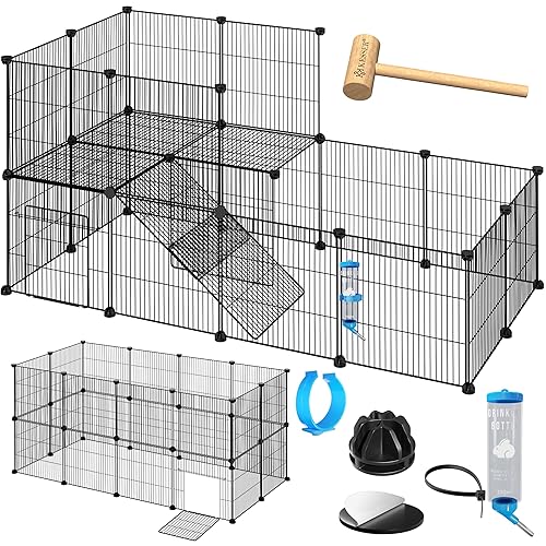 KESSER® Freigehege Gittergehege für Kaninchen aus Metallgitter XXL Kleintiergehege Meerschweinchen