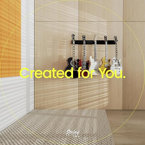 Vista 23 de String Swing Estante de pared para guitarra, soporte de pared para guitarra múltiple, organizador de guitarra para guitarras acústicas y eléctricas