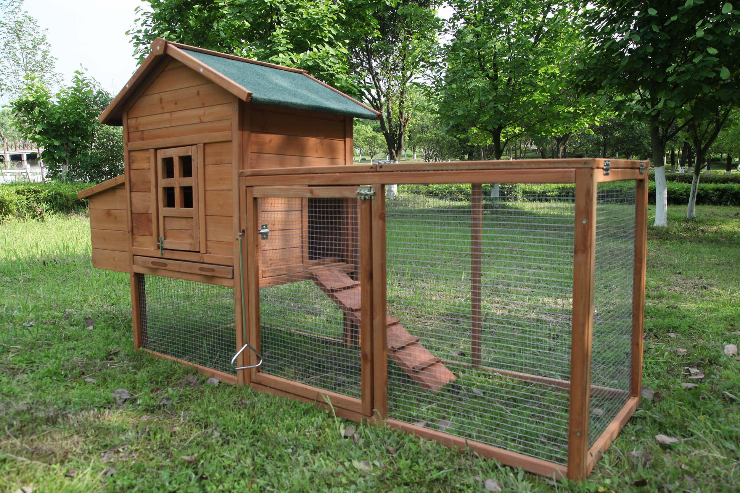 Outdoor Chicken Coop for 2-4 Chickens Wooden Hen House