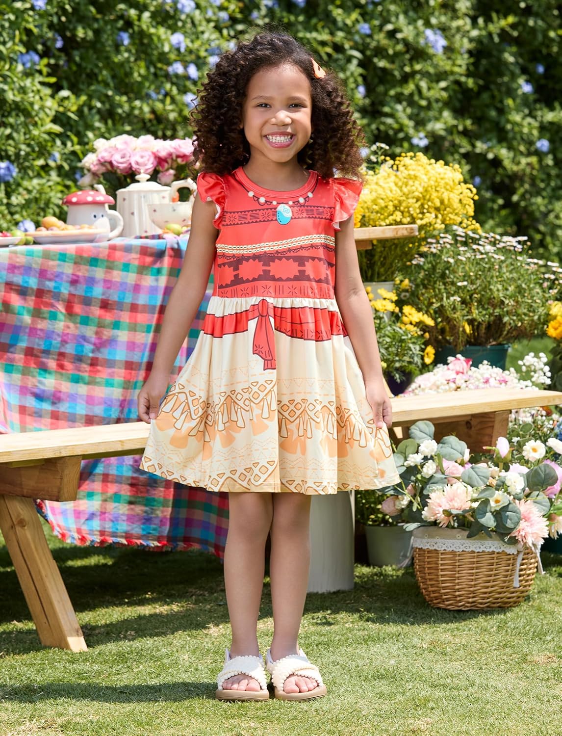 Disney Frozen Elsa Princess Minnie Mouse Stitch Toddler Girl Dresses 2 Pack Long Ruffle Sleeve Costume Set Outfit 2-13 Years