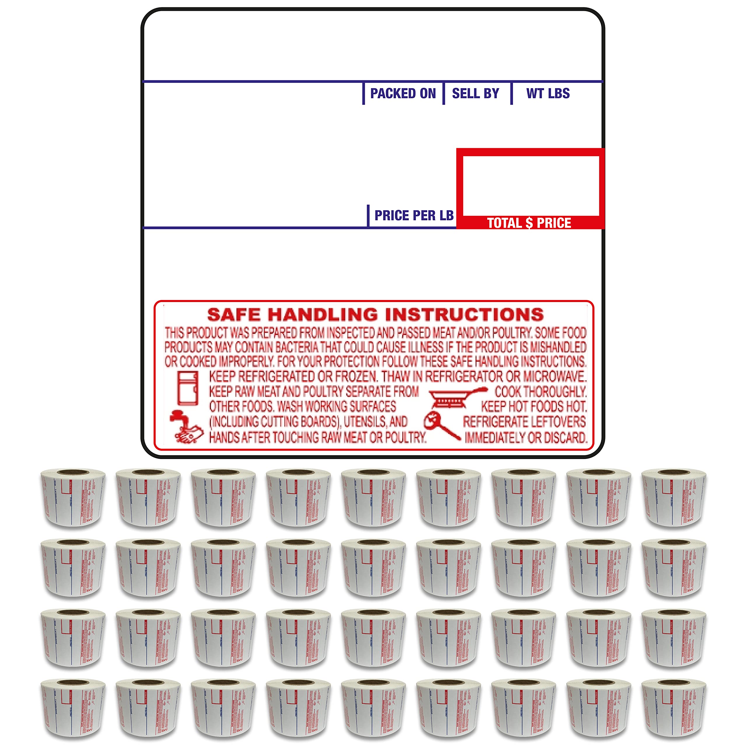 Celestial Printing CorpCAS LST-8040 Scale Label, 58 x 60 mm, UPC/Safe, 36 Rolls per Case, CAS Scale Labels 8040, Guaranteed Quality, Try It!.