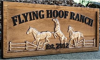 Personalized Horse Ranch Name Sign Rustic Wood Sign Couples Gift Custom Wooden Sign Family Last Name Established Gift Horse Stall Barn Decor