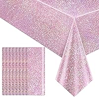 Vista 17 de 2 piezas de mantel holográfico negro con láser, mantel espacial de galaxia, mantel de 40 * 108 pulgadas con estrellas brillantes, mantel