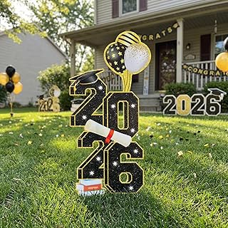 3.5FT Large Class 2026 Graduation Yard Sign Yard Decorations Congrats Graduation Lawn Signs 2026