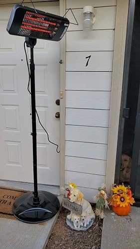 Amazon.com : Garage Heater - 1500W Outdoor Heaters for Patio w/ 3 Heat  Levels, 1S Fast Heating Outdoor Electric Heater with 75” Adjustable Stand,  120V Patio Heater for Outdoor Use w/ Tip-over