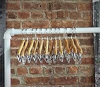 Vista 9 de NAHANCO MINI6RC - Percha superior de madera, mini con clips, 6 pulgadas, acabado natural (paquete de 100)