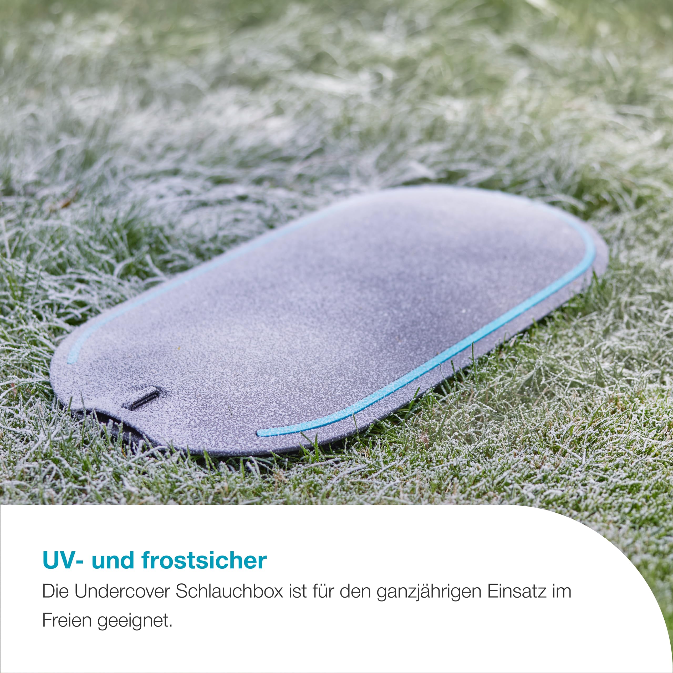 Gardena Undercover Schlauchbox RollUp M, 20 m Schlauch, diskrete unterirdische Installation, automatische Aufrollfunktion, wetterfest, flexible Anschlussmöglichkeiten (18650-20)
