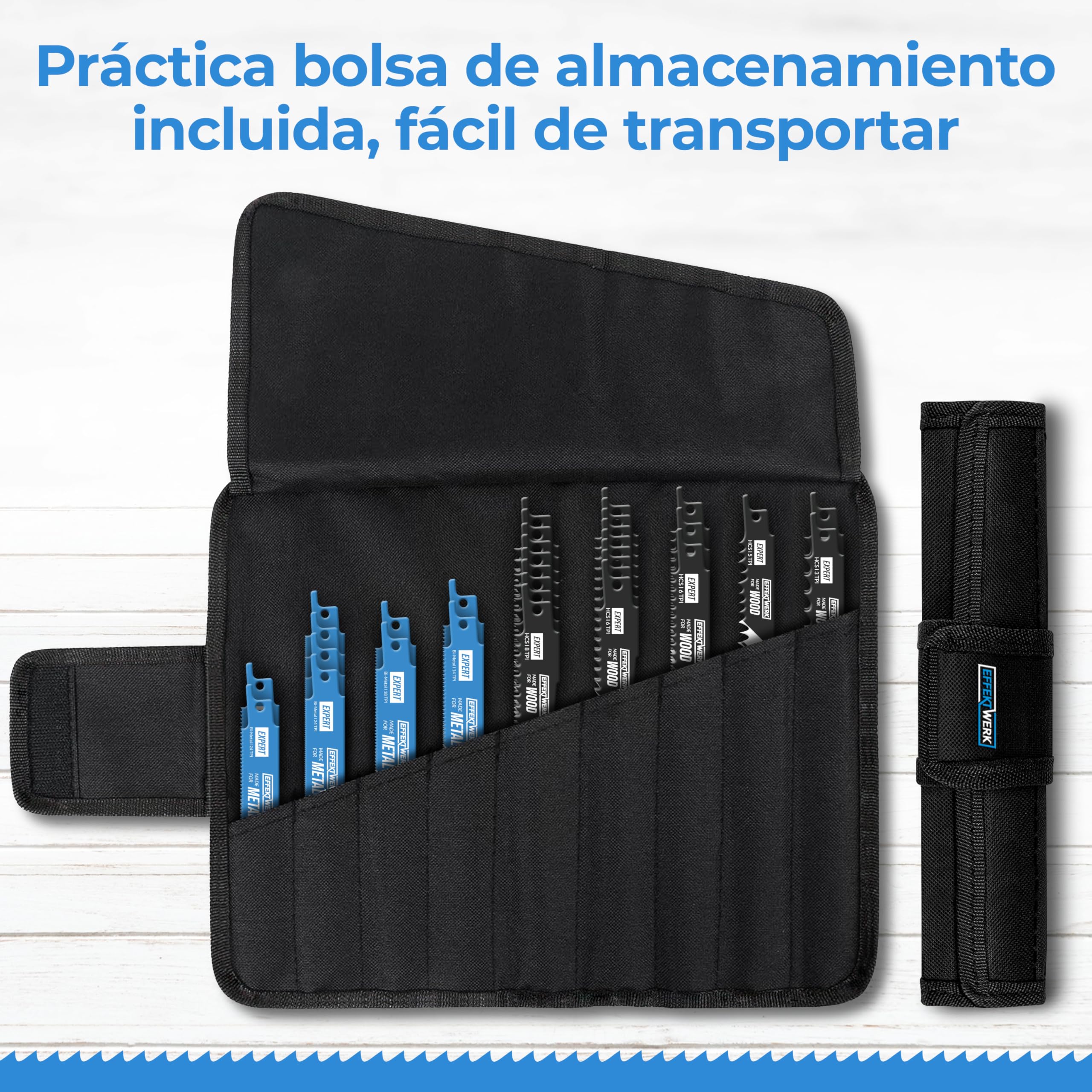 Hojas de sierra de sable (32 piezas), juego de hojas de sierra de repuesto de acero de carburo, sierras de sable HCS y bimetálicas para madera, metal y plástico