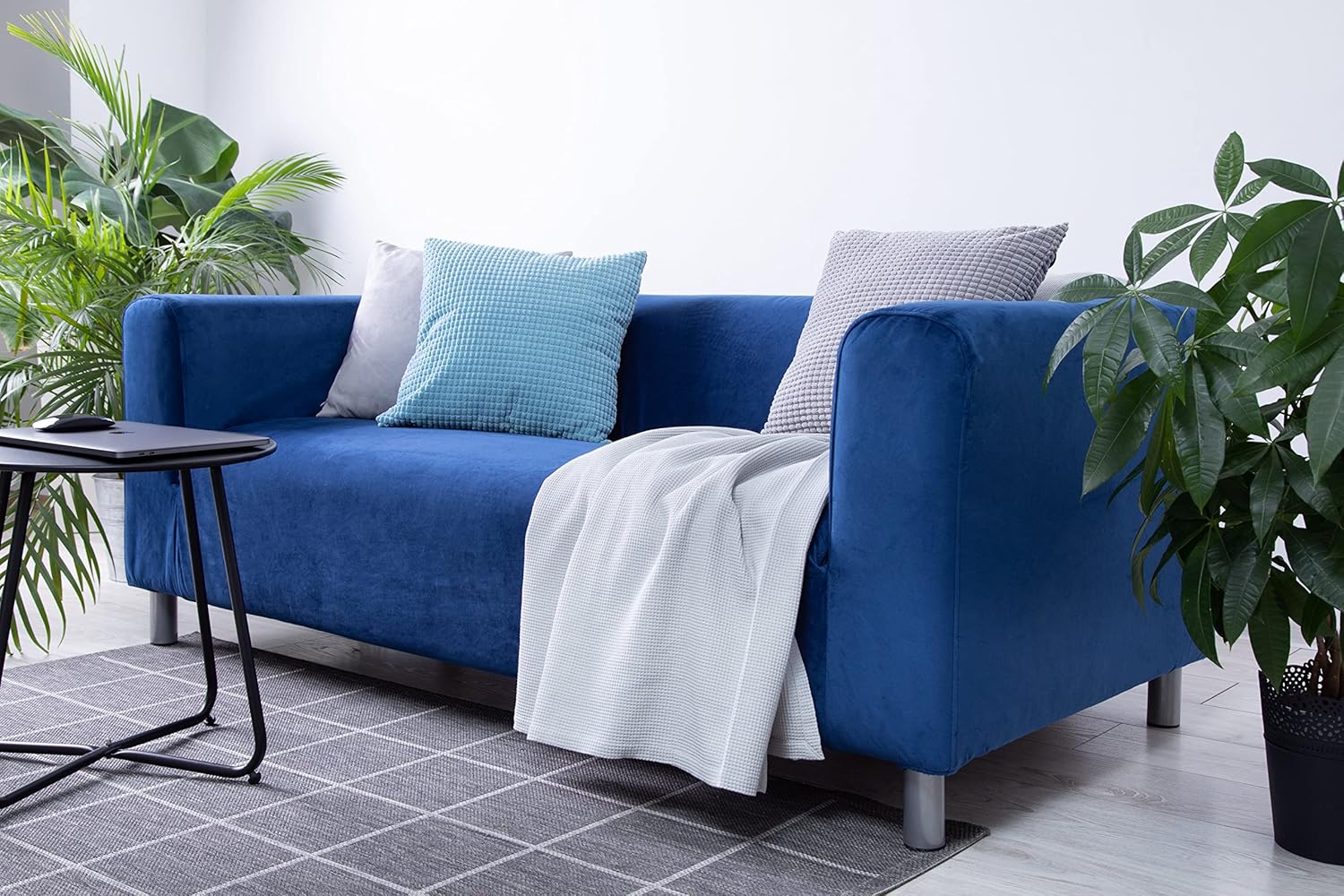 Velvet Klippan Loveseat Sofa Cover in Black Snug Oman Ubuy