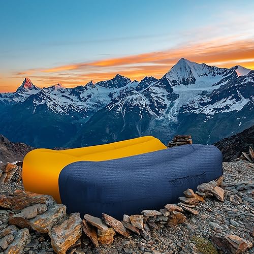 Miniatura 6 de Nevlers Inflatable Lounger Air Sofa  Perfect for Beach Chair Camping Chairs or Portable Hammock & Includes Travel Bag Pouch, Ground Peg & 3 Pockets