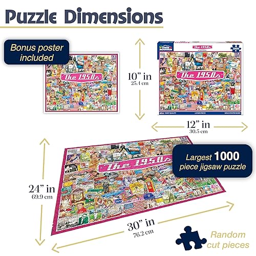 Miniatura 2 de White Mountain Puzzles Los años 50 - Rompecabezas de 1000 piezas