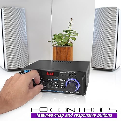 Vista 41 de Pyle USA - Par de altavoces para interiores y exteriores, sistema de altavoces de rango completo de 2 vías de 300 W, doble impermeable, 4 pulgadas