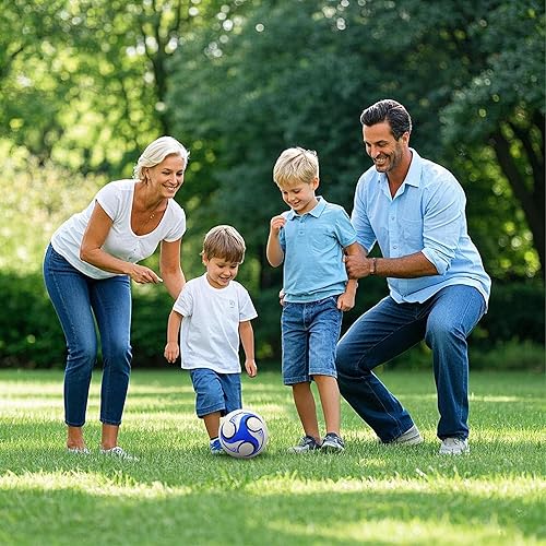 Miniatura 3 de Balón de fútbol Tamaño 3,4,5 PU suave con aguja de bolsa de fútbol para entrenamiento de práctica
